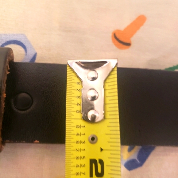 Harley Davidson Buckle And Belt Embossed Black Leather Size 44 USA - Picture 11 of 16